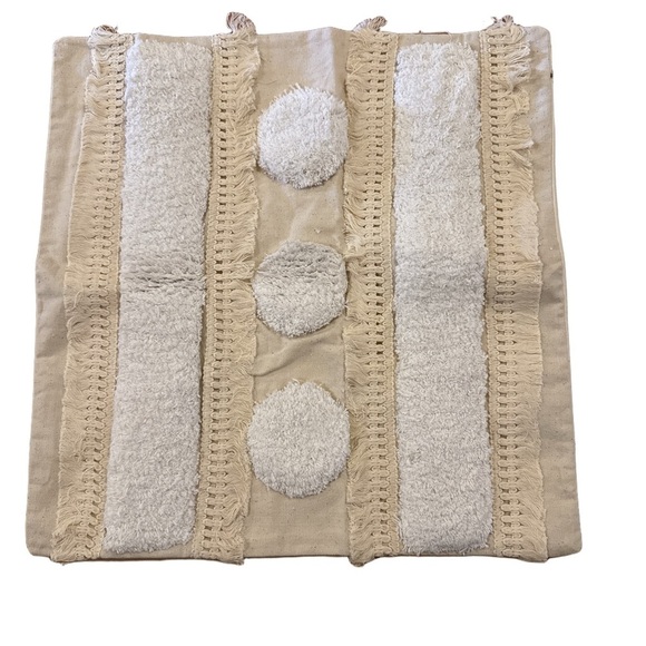 Topfinel Other - Beige and White Textured pillows cover